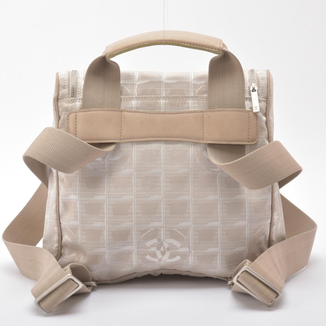 美品◇シャネル ニュートラベルラインリュックサックココマークジャガード ベージュ