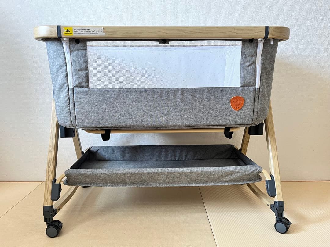ベビーベッド　HZDMJ 高さ調節可　コンパクト　折り畳み