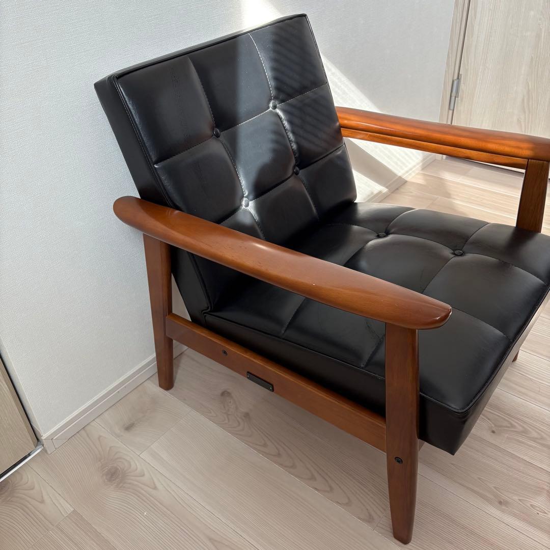 カリモク60 Kチェア　1シーター　スタンダードブラック　美品