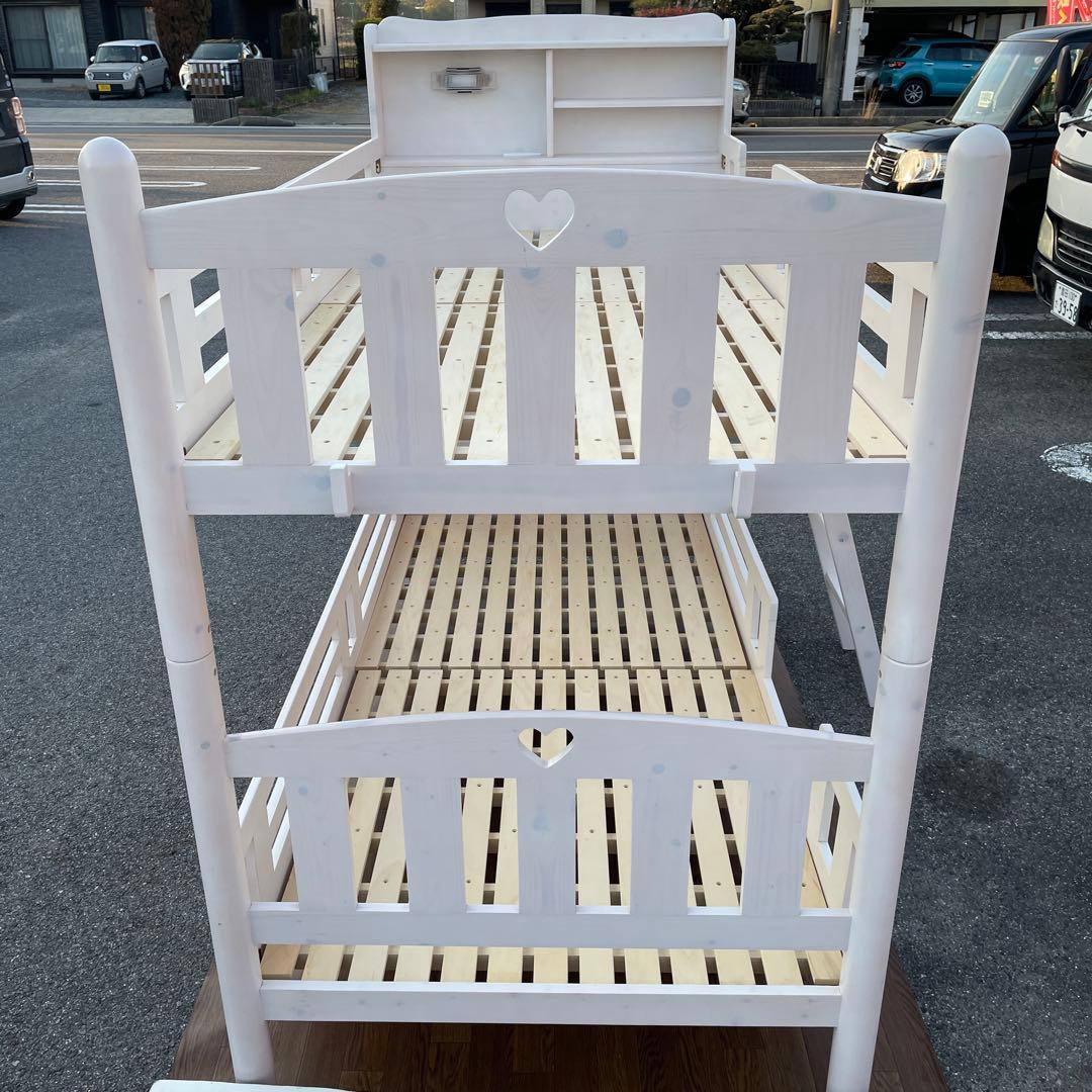 直接引取限定！中古　木製　2段ベッド　LED照明付