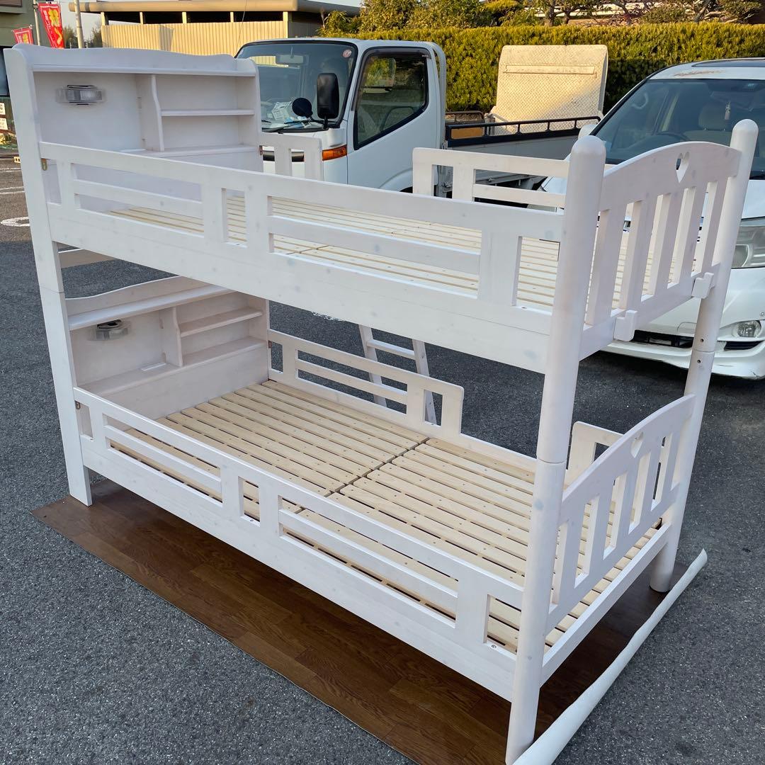 直接引取限定！中古　木製　2段ベッド　LED照明付