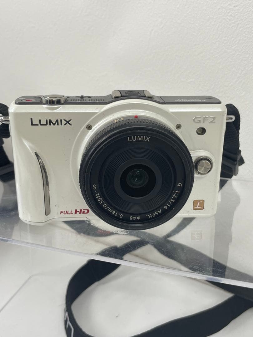 ピンクの猫LUMIX GF2ミラーレスカメラ 本体とレンズ付き 作動確認済