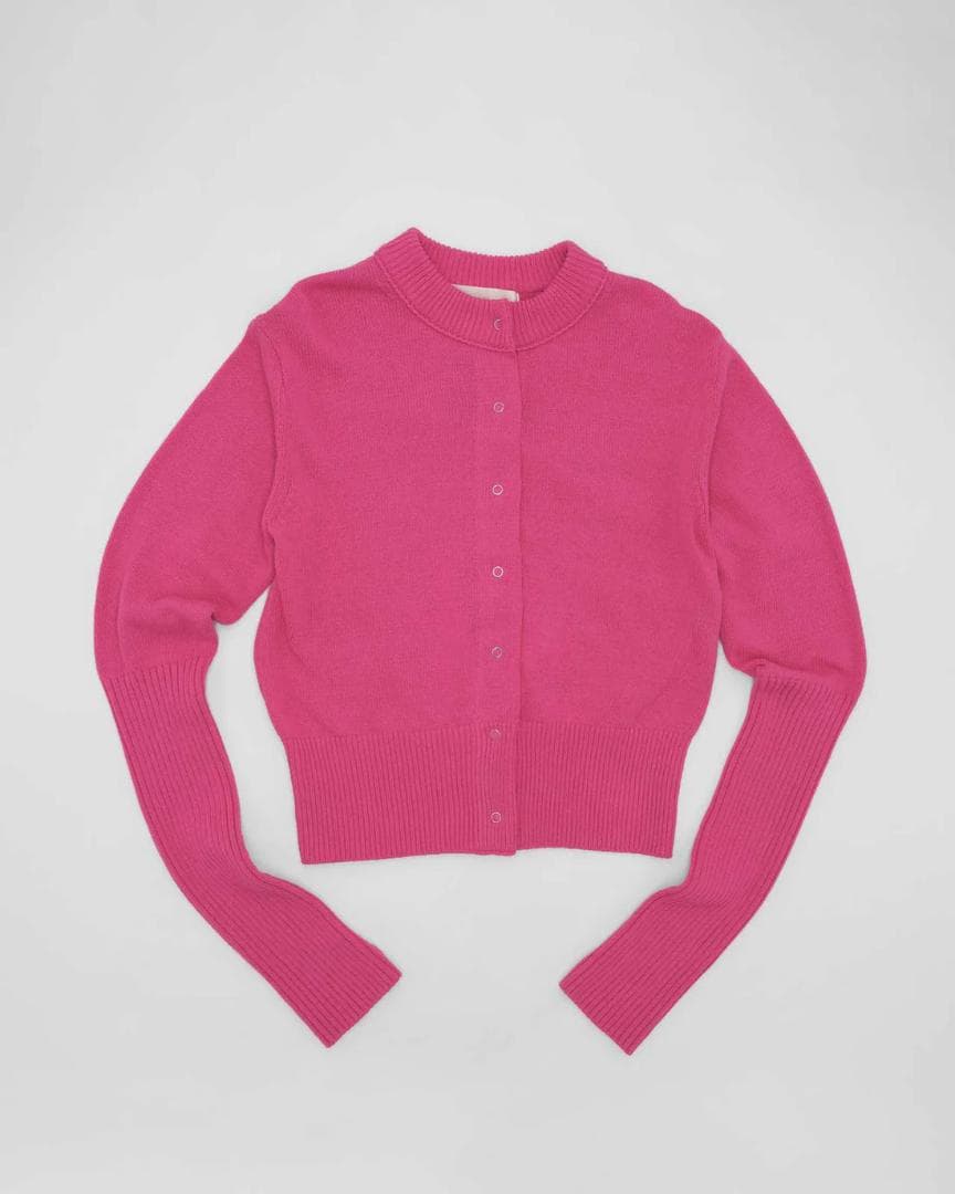 シンゾーン　COTTON LONG RIB CARDIGAN PINK