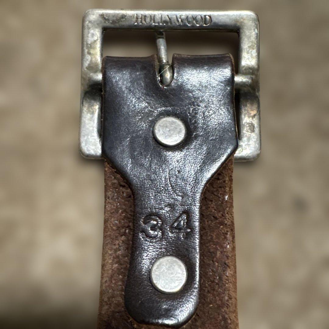 34inch ピーナッツ HTC レザースタッズベルト