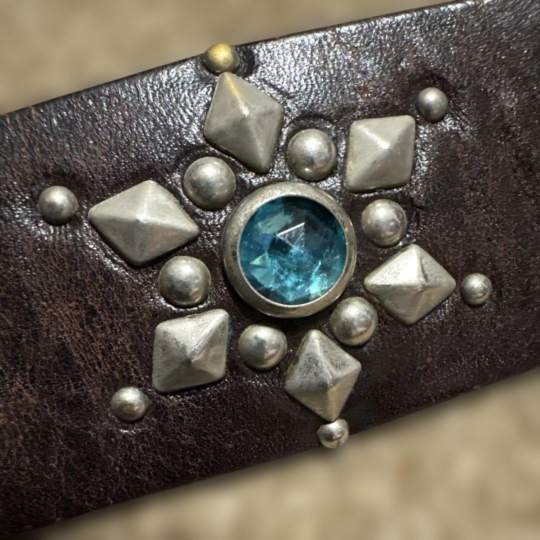 34inch ピーナッツ HTC レザースタッズベルト