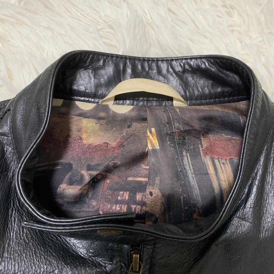 【最高級ライン】ポールスミスコレクション　シングルライダース　裏地総柄　XXL