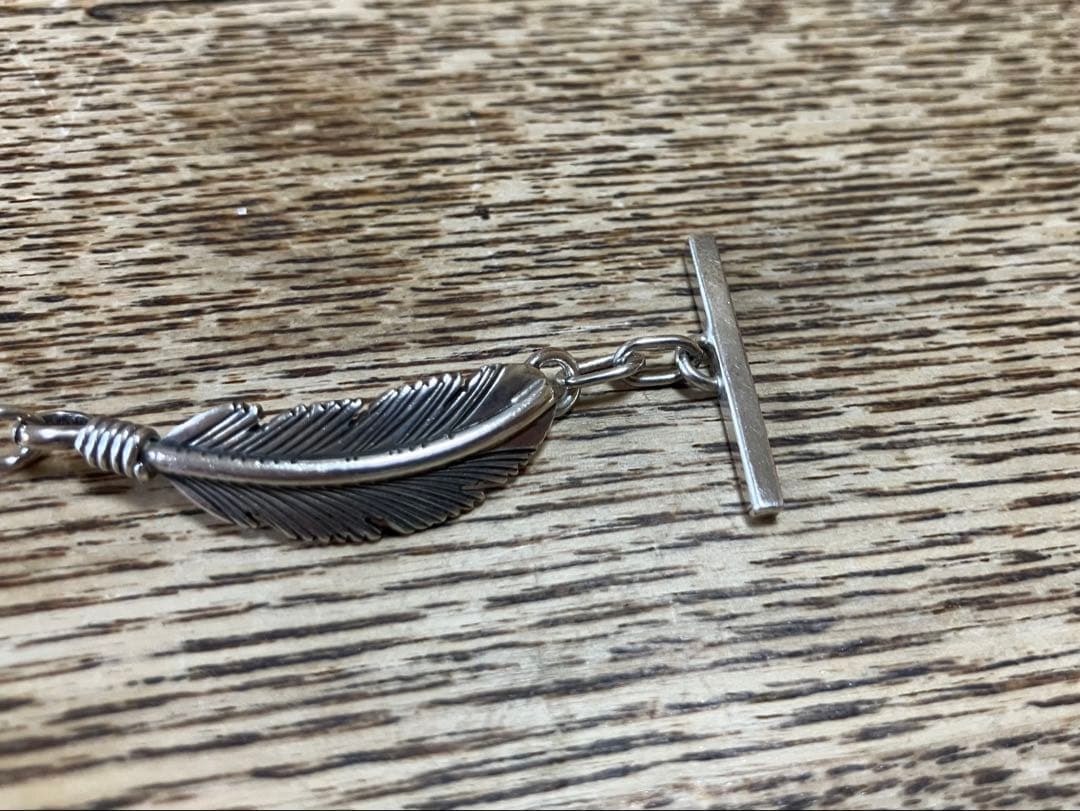 ナバホ族Harvey Maceハーヴィーメイス シルバーフェザー5連ブレスレット