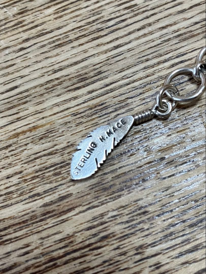 ナバホ族Harvey Maceハーヴィーメイス シルバーフェザー5連ブレスレット