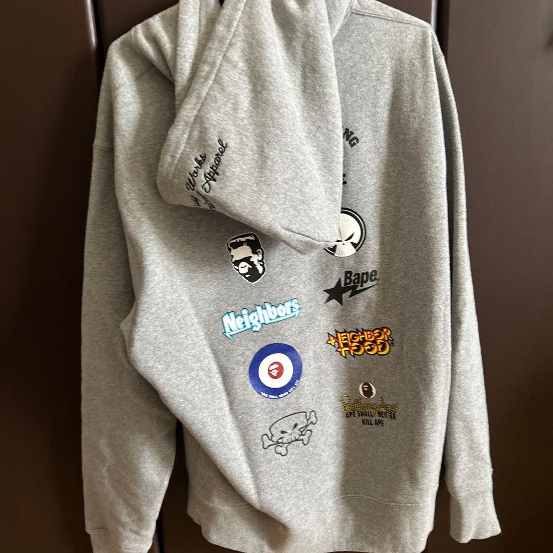 BAPE×NEIGHBORHOOD HOODIE M