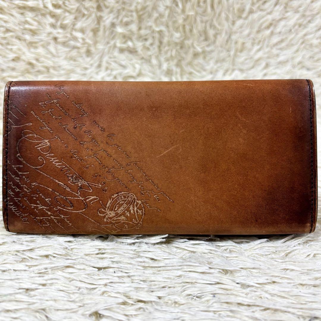 【美品】ベルルッティ エスパス カリグラフィ スクリットレザー ブラウン 札入れ