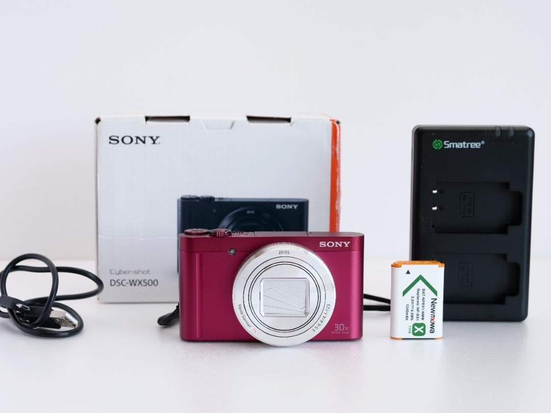 SONY Cyber-Shot DSC-WX500 赤 デジタルカメラ 箱,動作