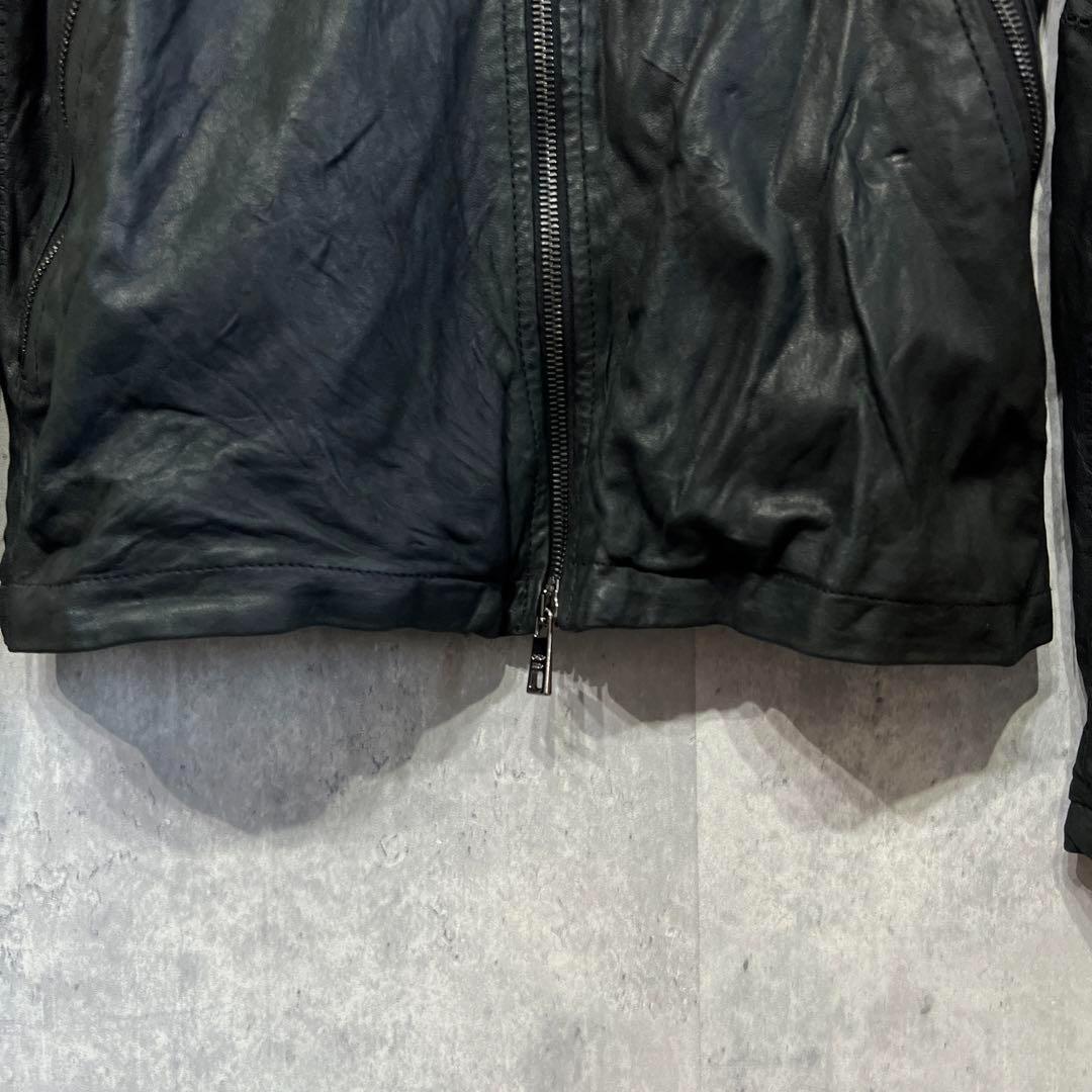 【新品定価22万】GIORGIO BRATO ラムレザージャケット ブラック46