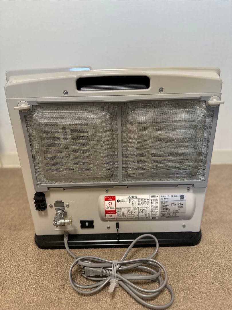 【超美品ほぼ未使用】ガスファンヒーター リンナイ RC-N206E ガスコード付