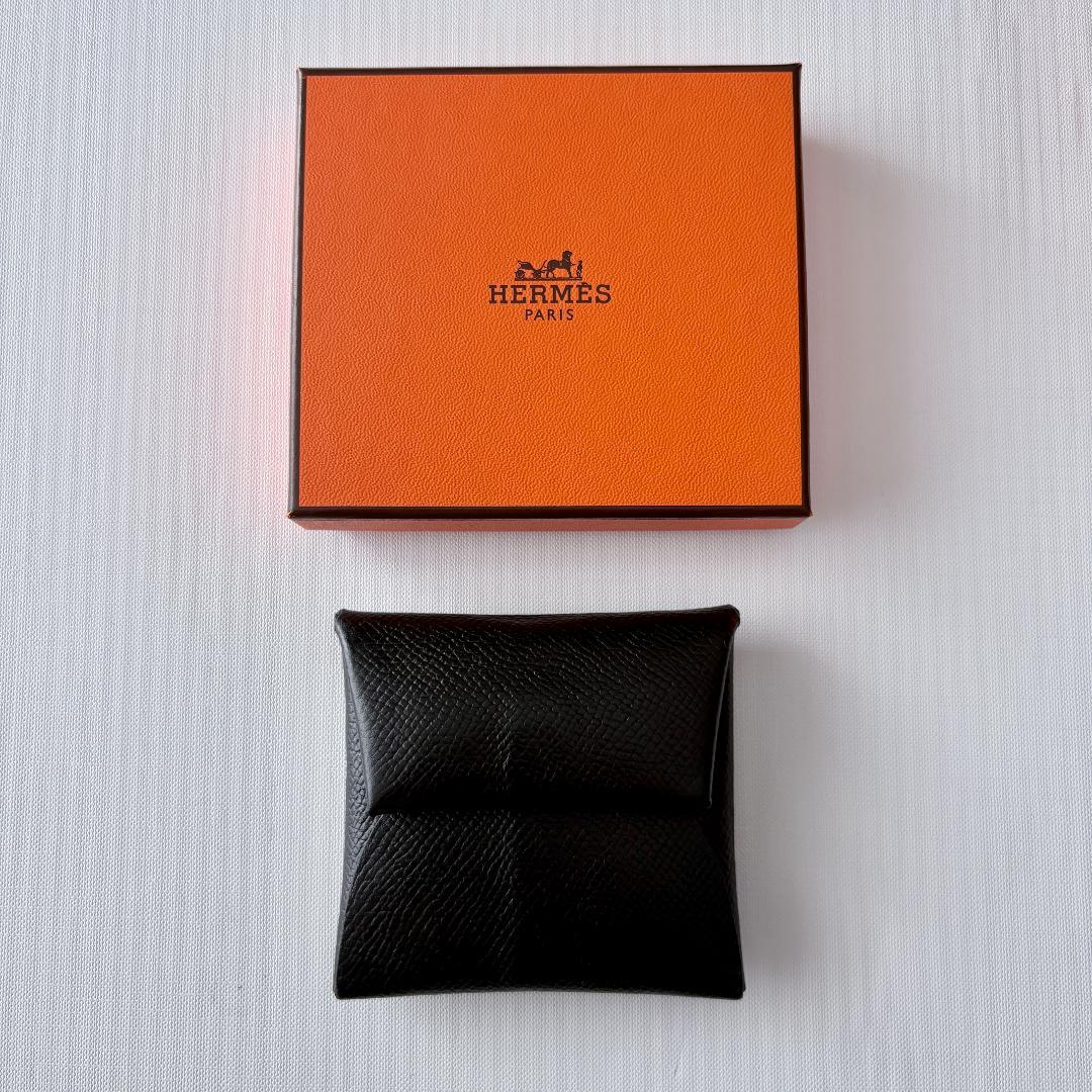 美品 X刻印『エルメス』バスティア エプソン 黒 ブラック ケース