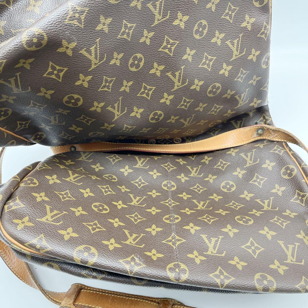 ルイヴィトン ソミュール 35 モノグラム ショルダーバッグ ビスの欠損あり