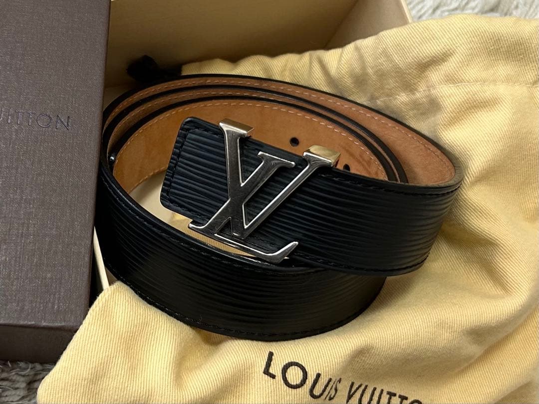 LOUIS VUITTON ルイヴィトン エピ ブラックベルト 80/32