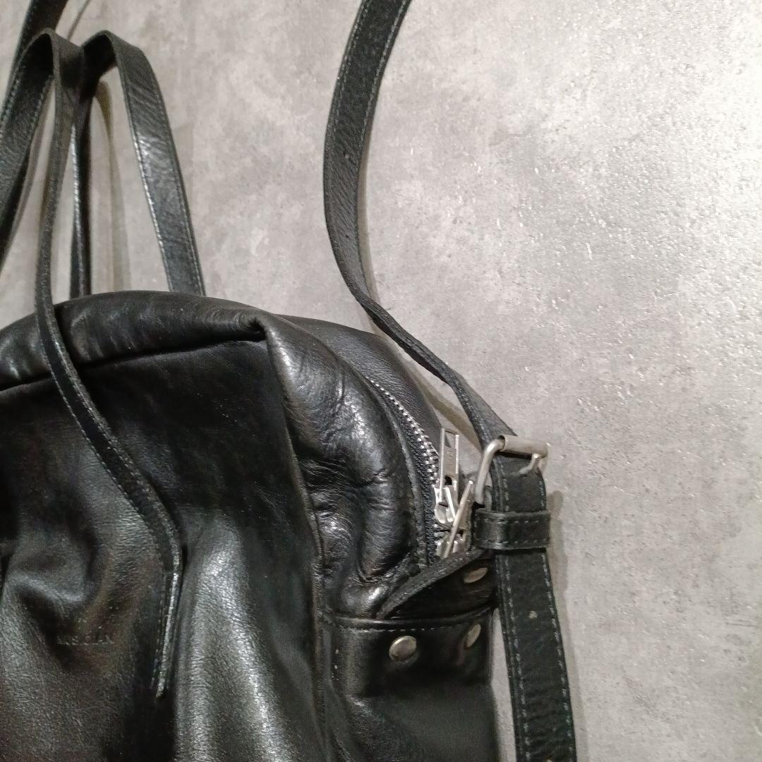 Lad musician レザーバッグ スクエア トート ショルダー ラッド