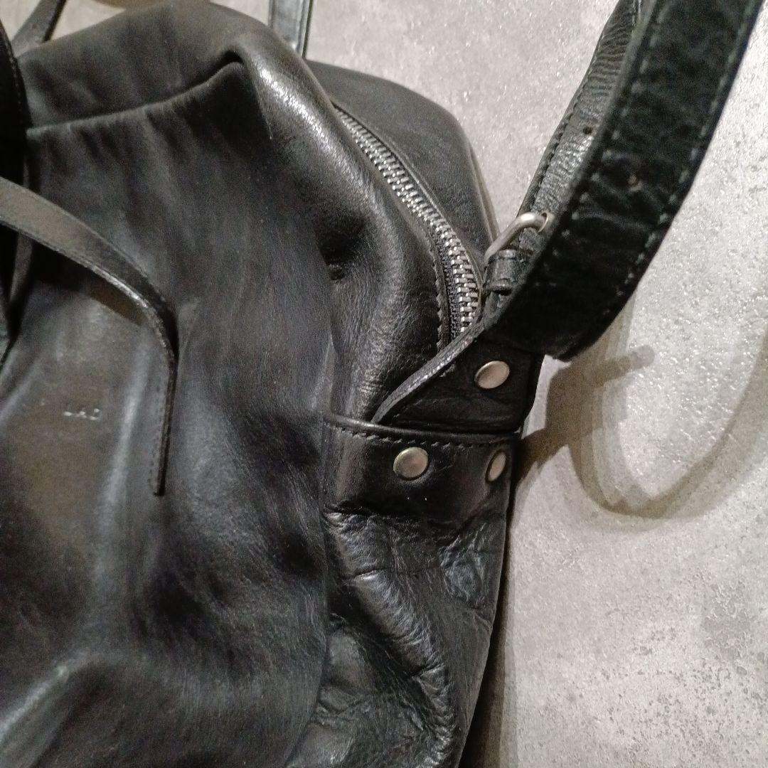 Lad musician レザーバッグ スクエア トート ショルダー ラッド