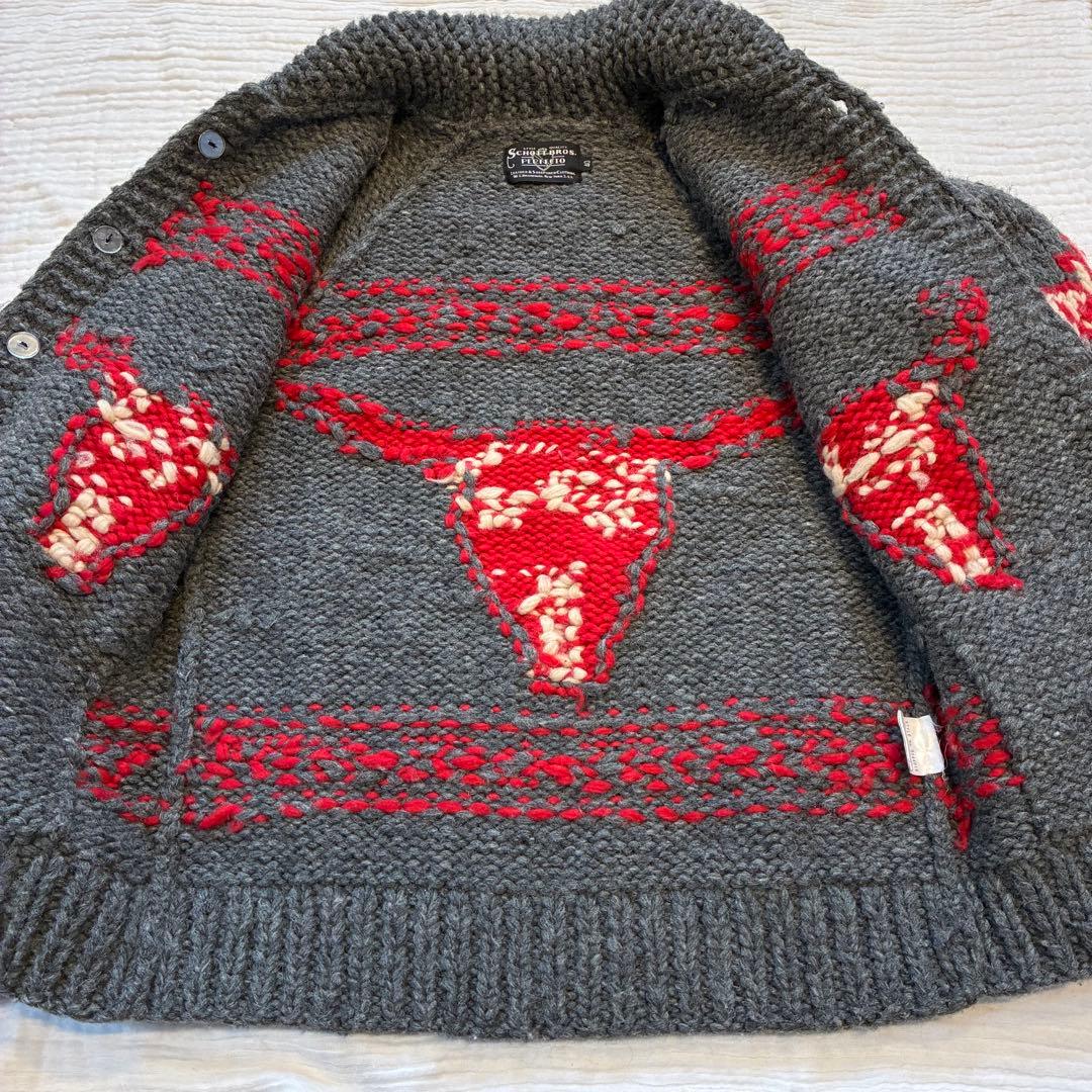 【セール】希少 Schott × KANATA 別注 カウチン L カナダ製