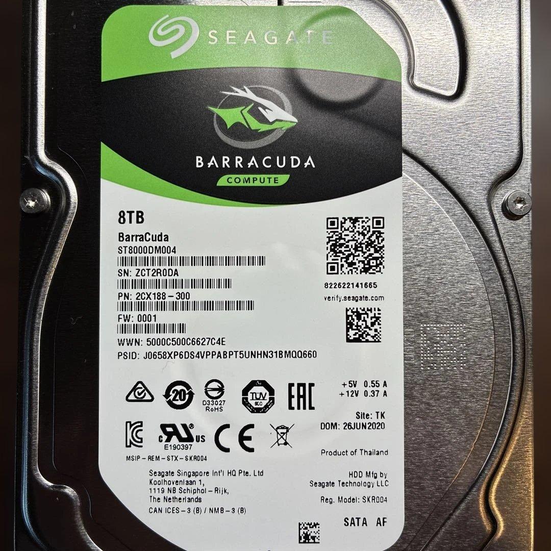 新品箱なし 8TB HDD SEAGATE BARRACUDA ⑤