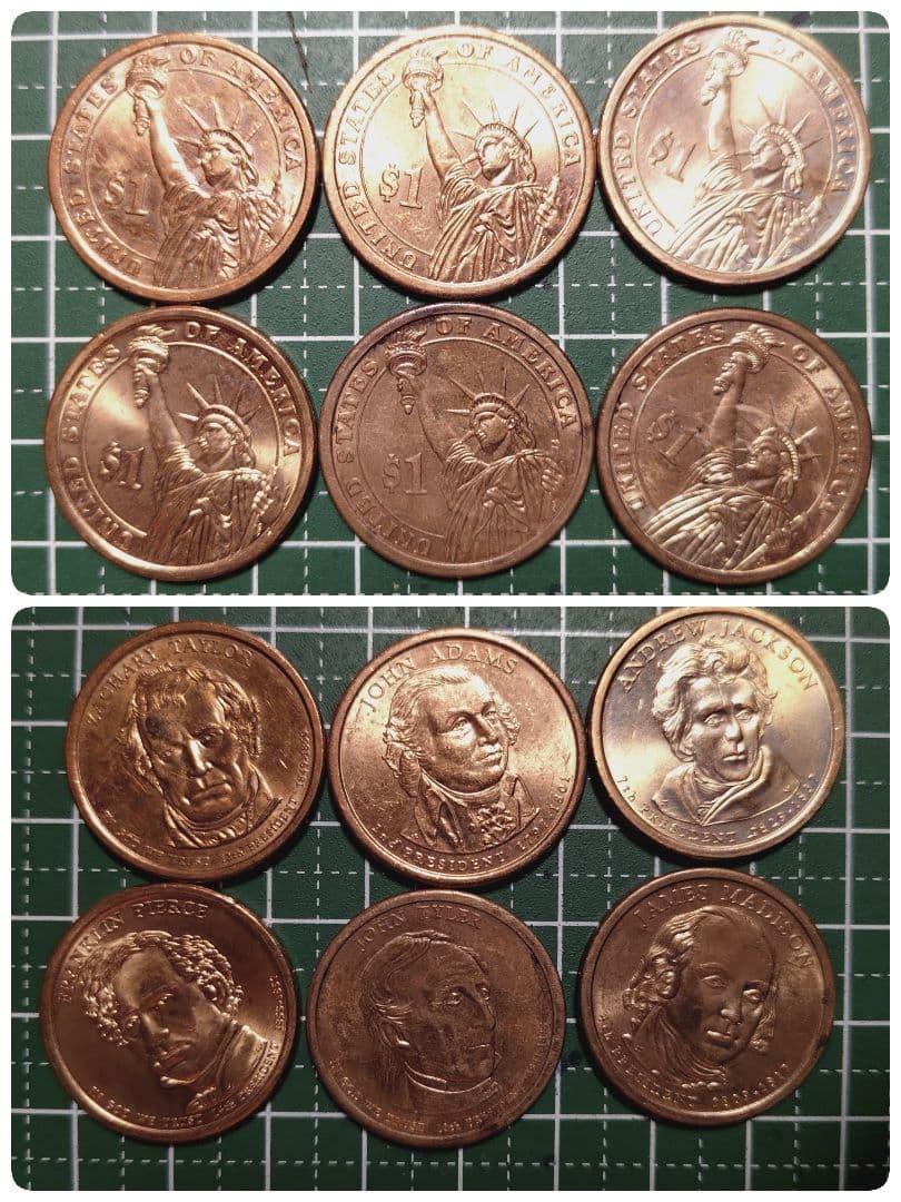 カキくん　アメリカ 自由の女神 1ドル 6枚セット