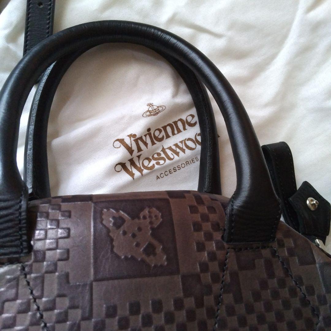 ヴィヴィアンウエストウッド レザー ボストンバッグ