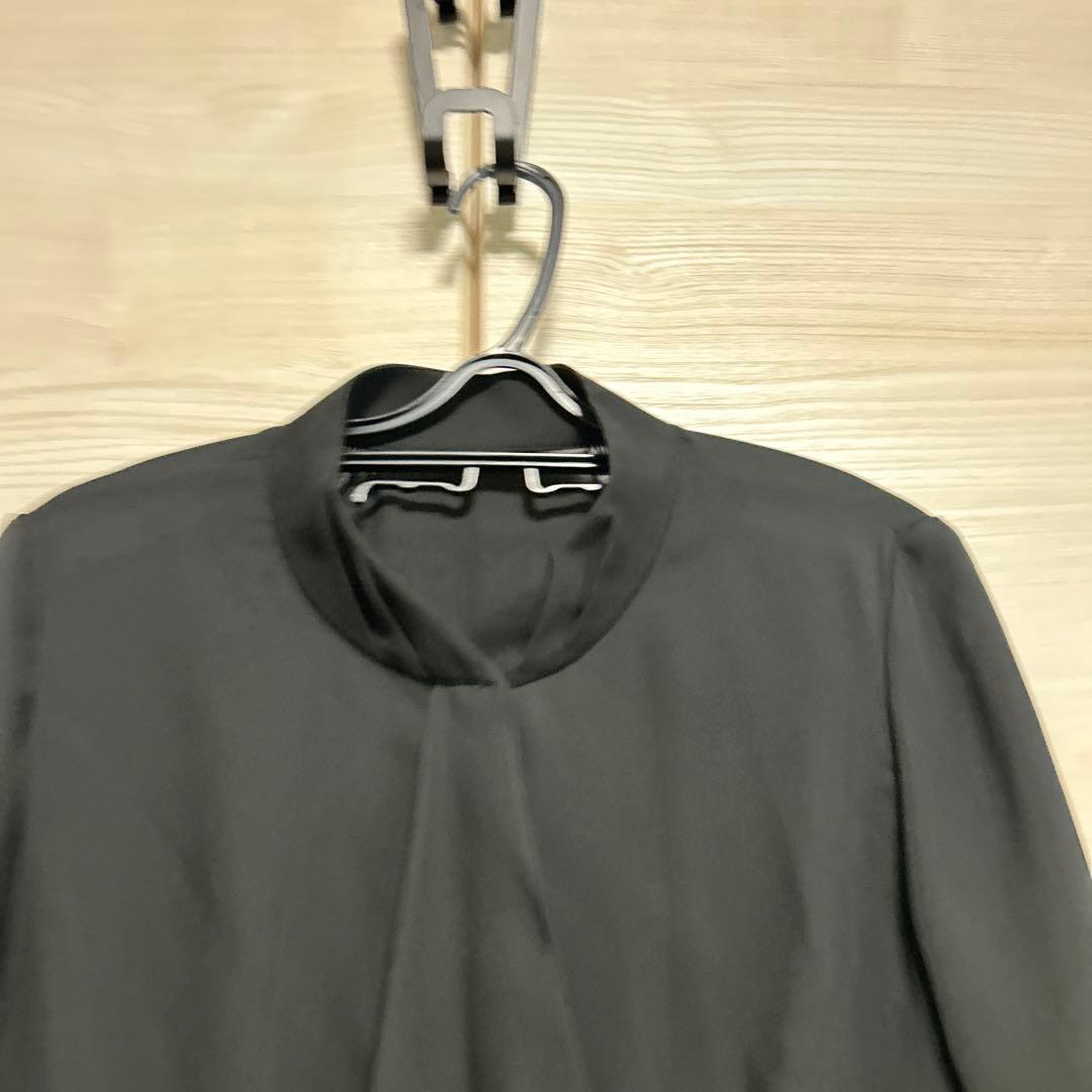 新品✴︎東京ソワール✴︎SOIR PERLEリボン付長袖ブラウス黒フォーマル春夏秋冬