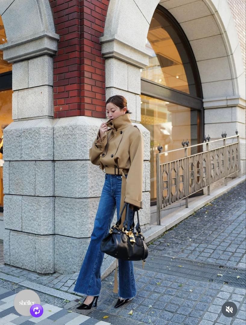 Sheller シェリエ OKAYAMA フラップポケット フレアデニム