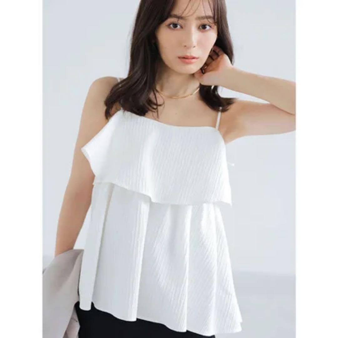 anuans フクレジャガードキャミソール ホワイト