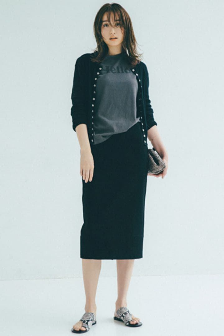 アニエスベー　コットン ニット 長袖 カーディガンプレッション \"Swing\"