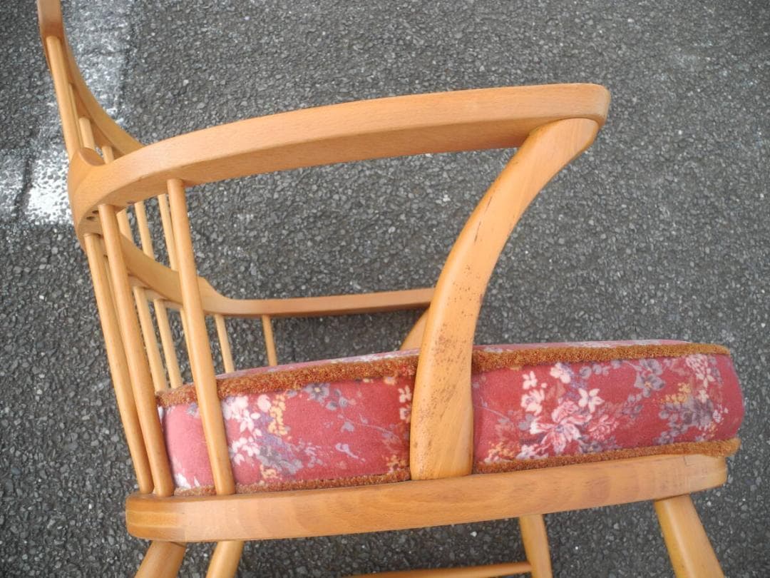 こ*う様 C15５）キツツキマークの飛騨産業　アームチェア／旧ロゴ　ヴィンテージ