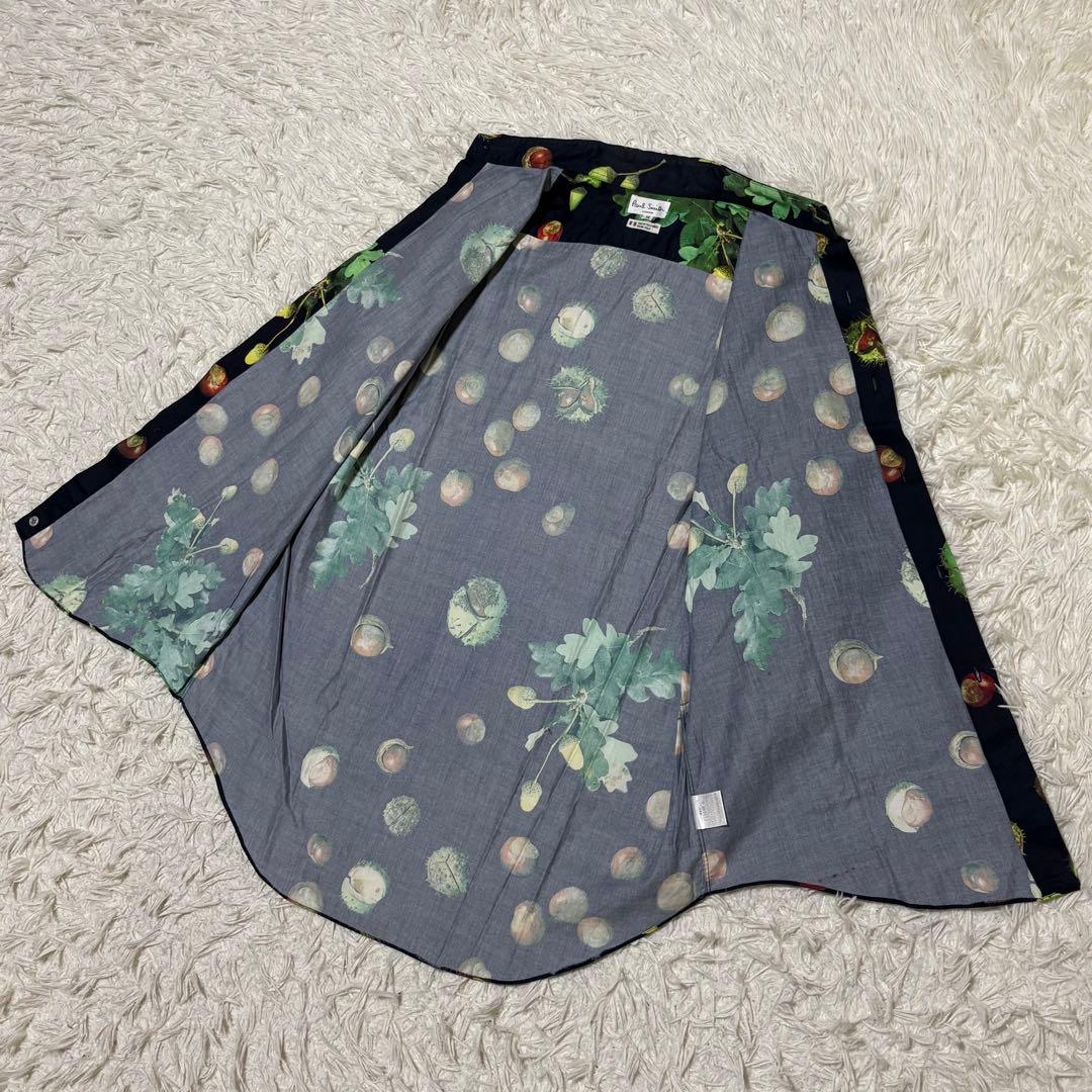 Paul Smith LONDON 長袖シャツ どんぐり 総柄 ネイビー M