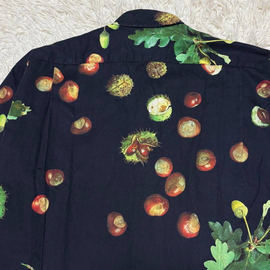 Paul Smith LONDON 長袖シャツ どんぐり 総柄 ネイビー M