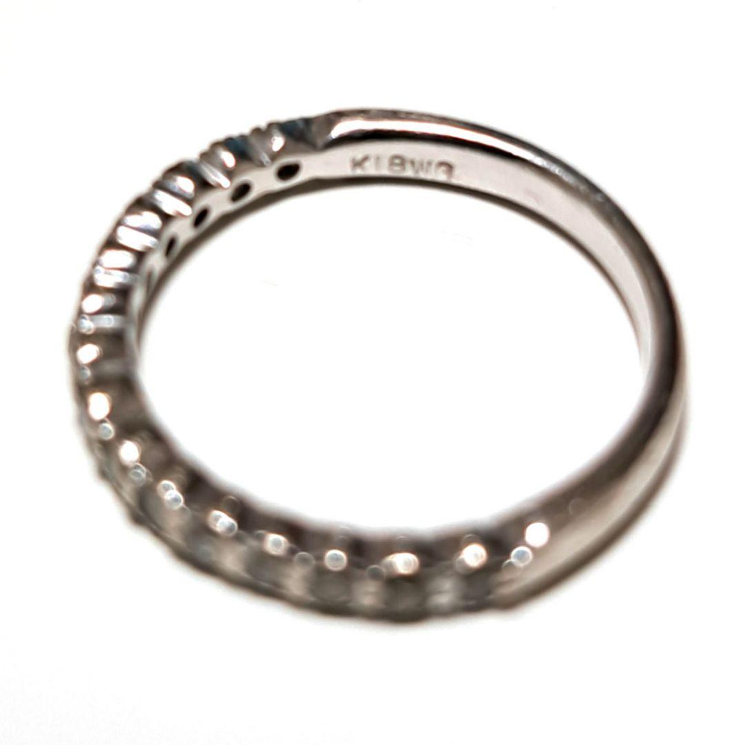 4号 K18WG ダイヤモンド 0.21ct ハーフエタニティ