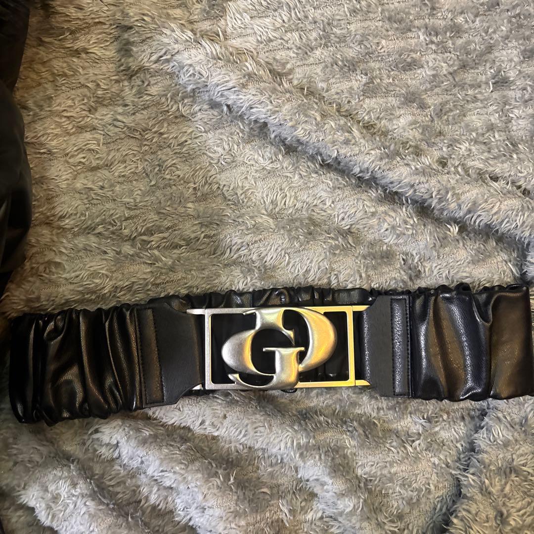 華　　　　　　GYDAレザーショートダウン　ベルト付き