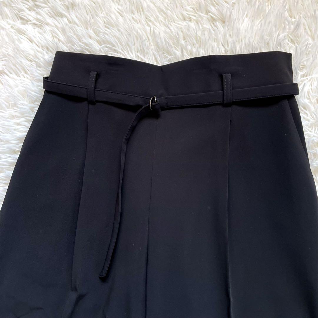 グリーンレーベルリラクシング手洗い可能ショールラペル パンツスーツブラック