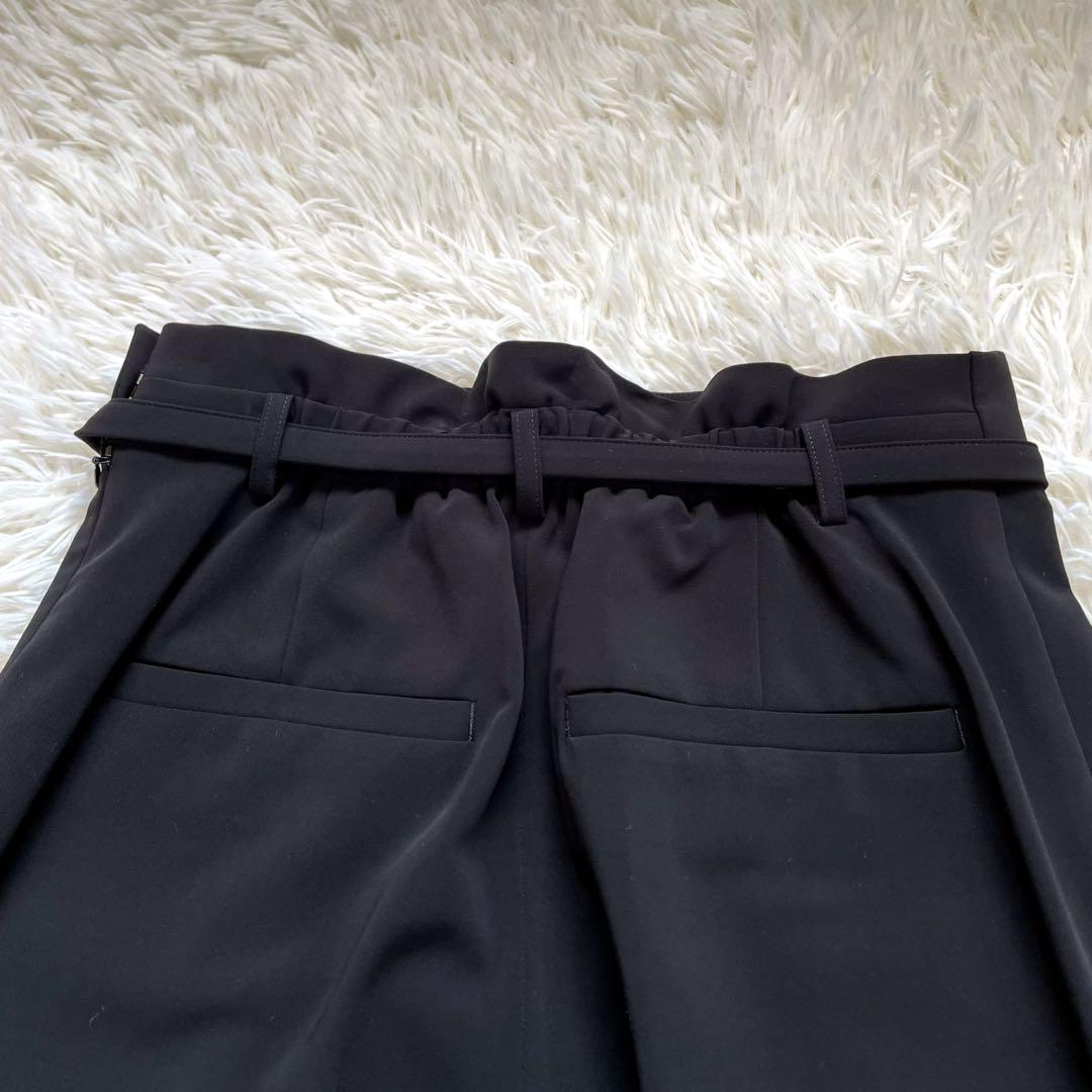 グリーンレーベルリラクシング手洗い可能ショールラペル パンツスーツブラック