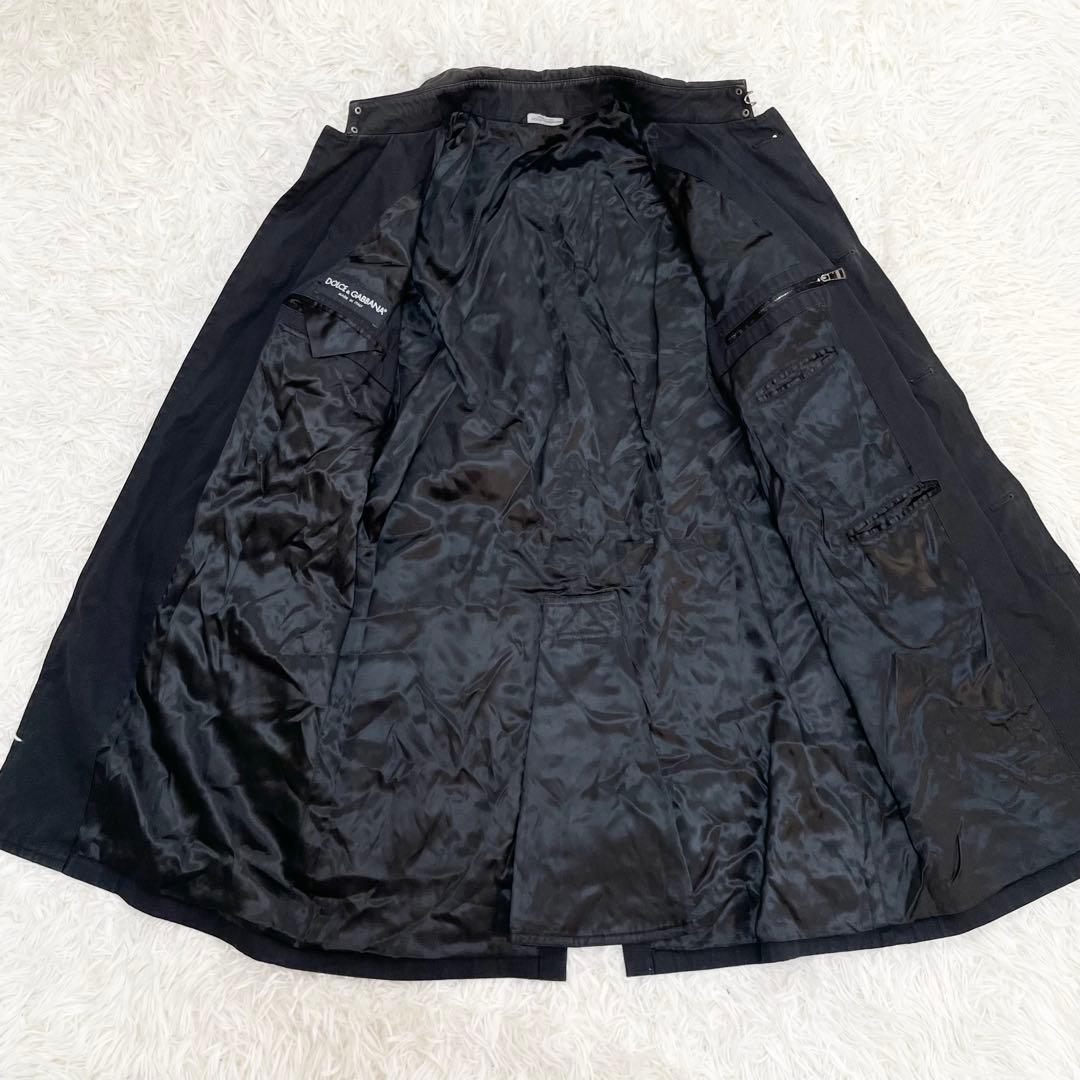 【美品】DOLCE&GABBANA コットンコート 黒 48 Lサイズ相当