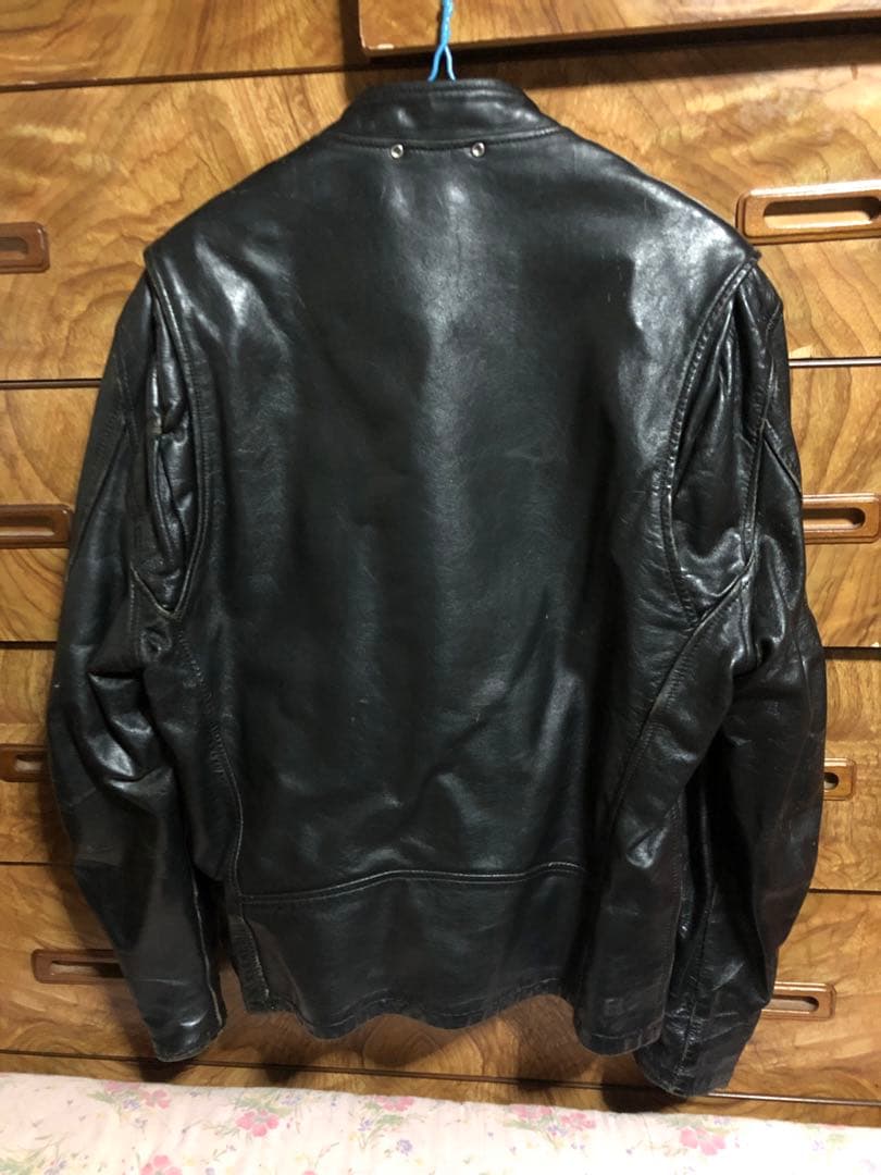 ヴィンテージ レザー シングル ライダース ジャケット 黒 ブラック TALON