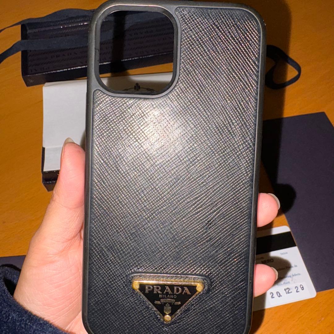 【正規品】PRADA iPhone12用ケース ブラック