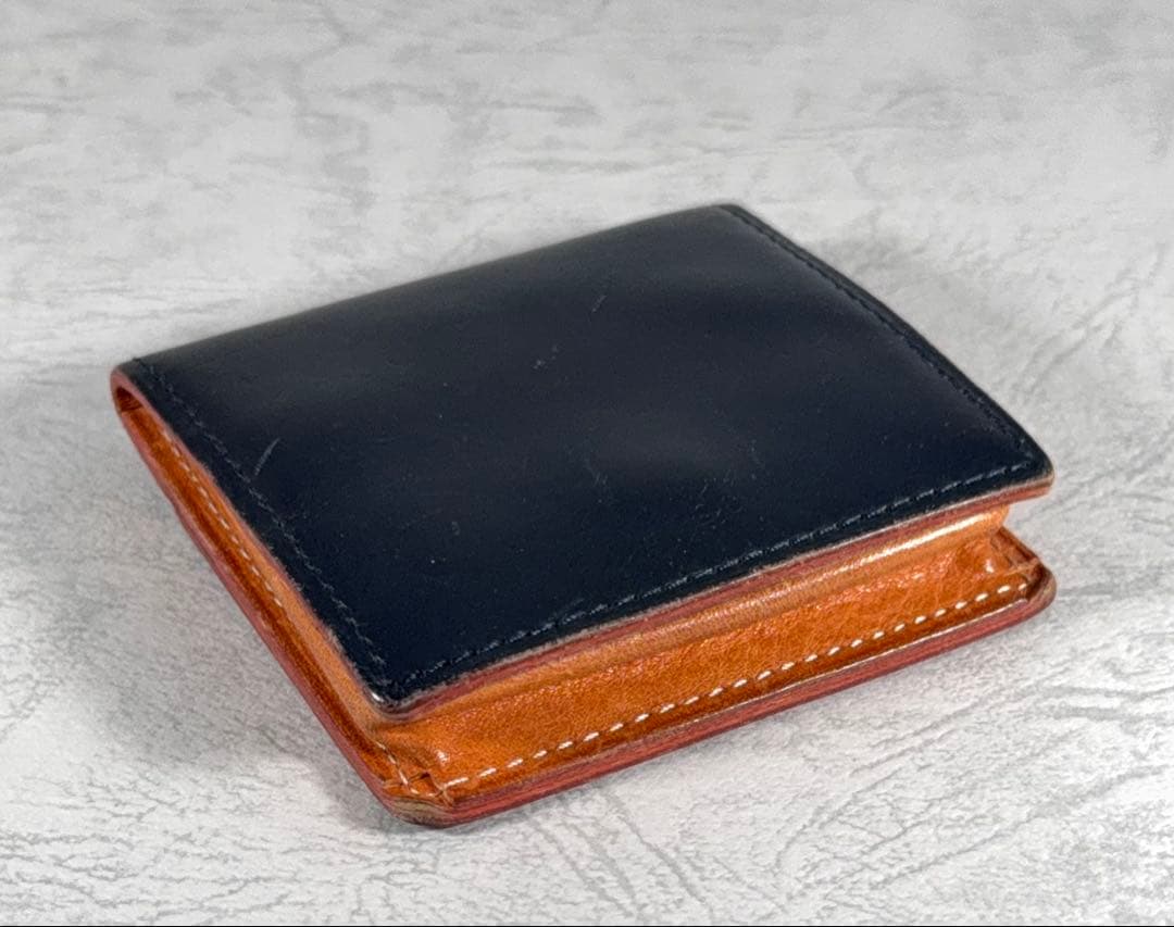 GANZO ブライドルレザー ネイビー 長財布 ケース セット