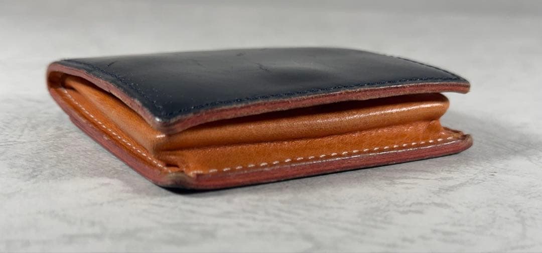 GANZO ブライドルレザー ネイビー 長財布 ケース セット