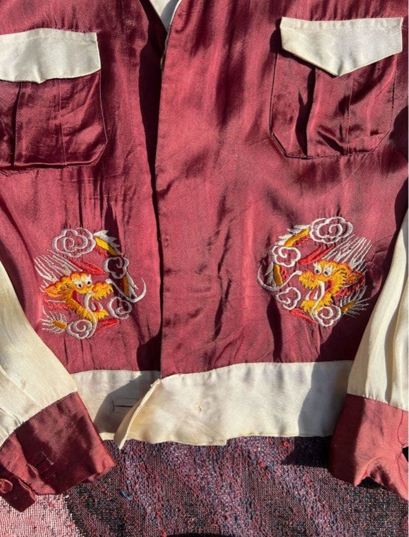 あ*あ様 40s 50s souvenir shirt スカシャツ 2tone