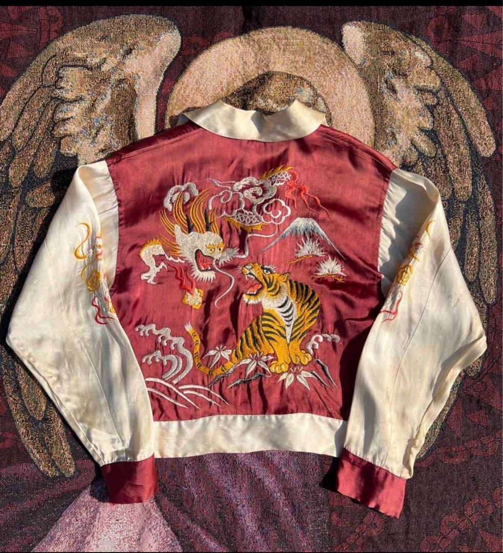 あ*あ様 40s 50s souvenir shirt スカシャツ 2tone