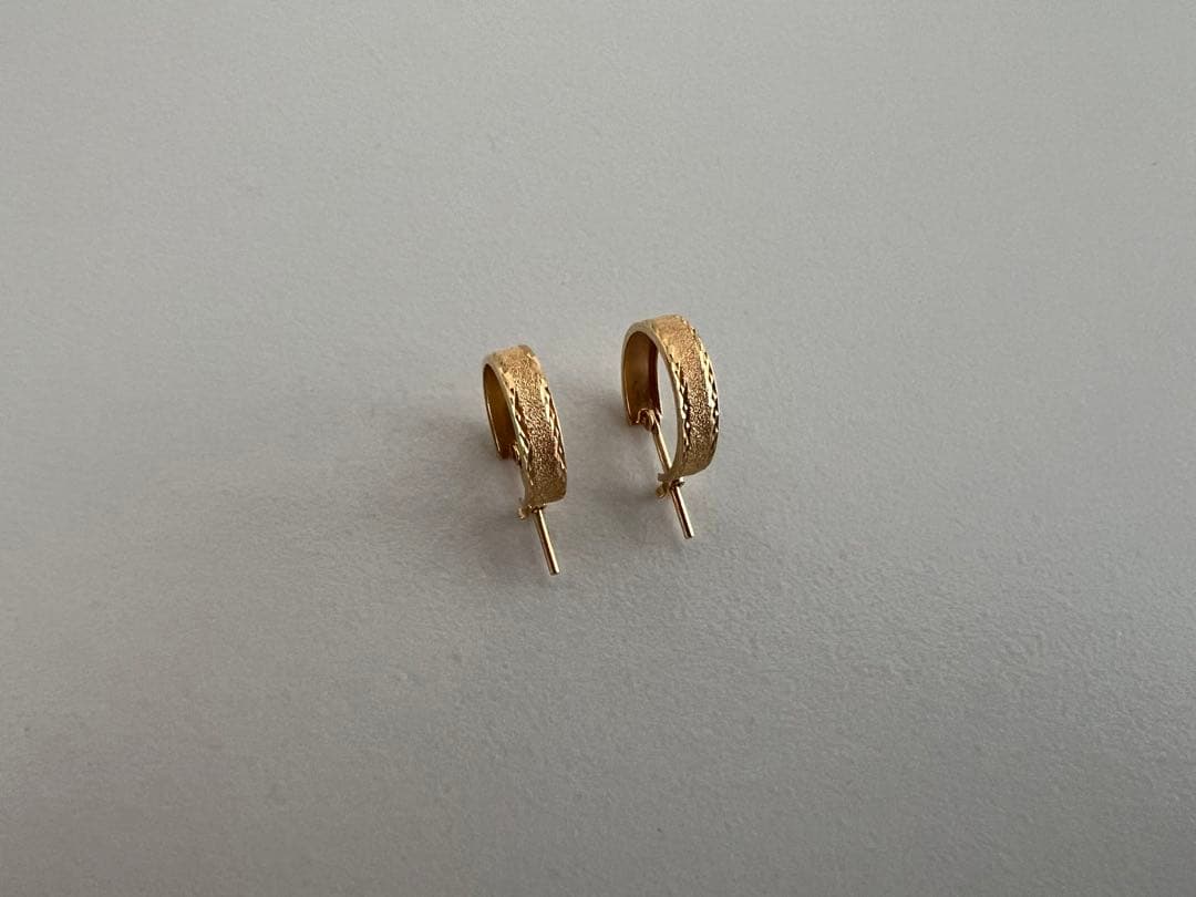 ゴールド 18Kフープピアス