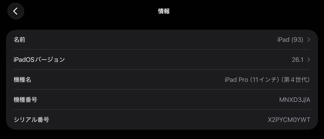 iPad Pro 11インチ 第4世代 128ギガ Apple Pencil付き