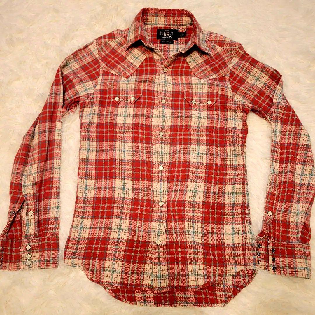 RRL チェック柄 ウエスタンシャツ