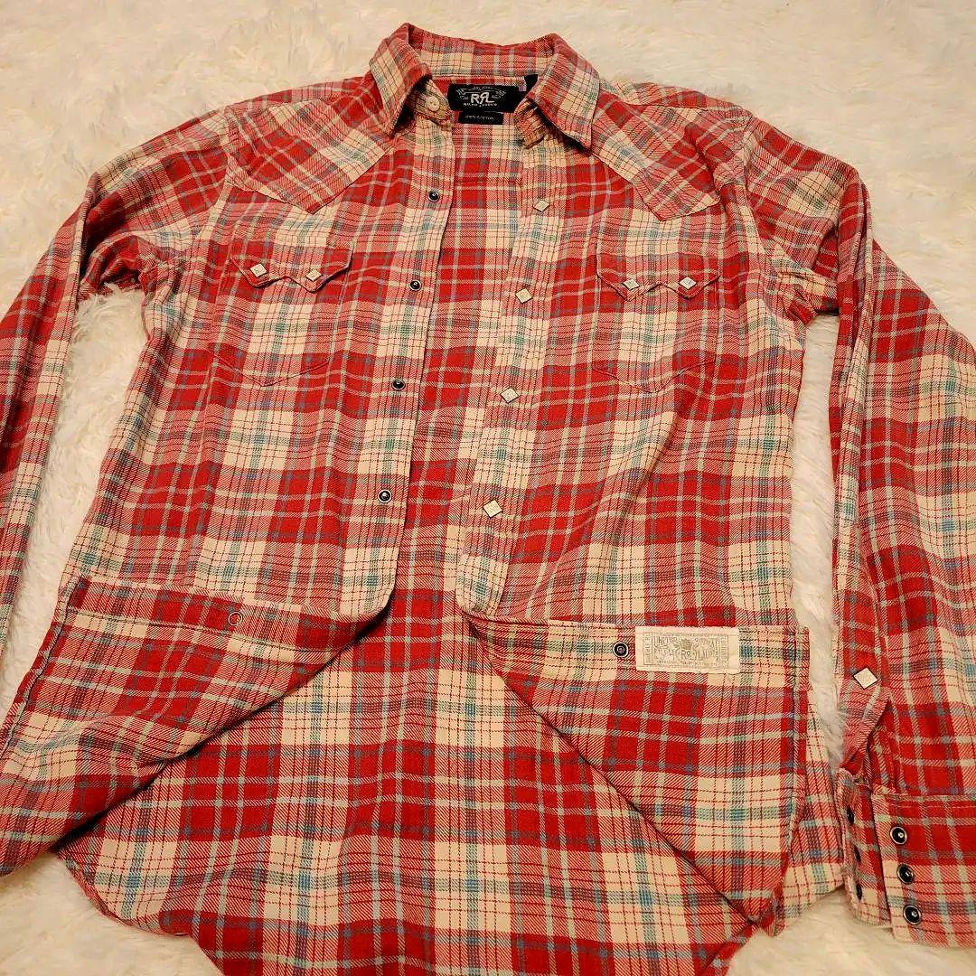 RRL チェック柄 ウエスタンシャツ