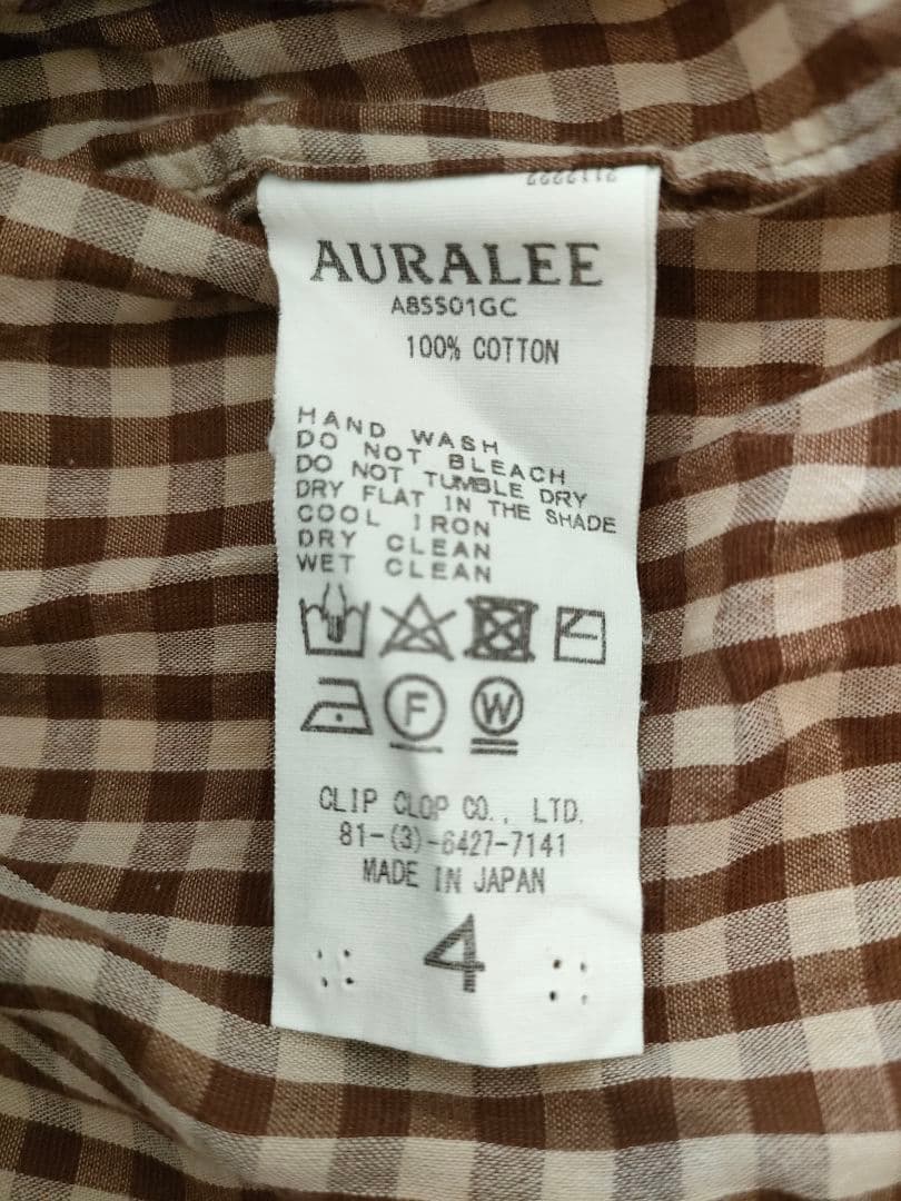 トップス A8SS01GC SUPER LIGHT CHECK BIG PULLOVER