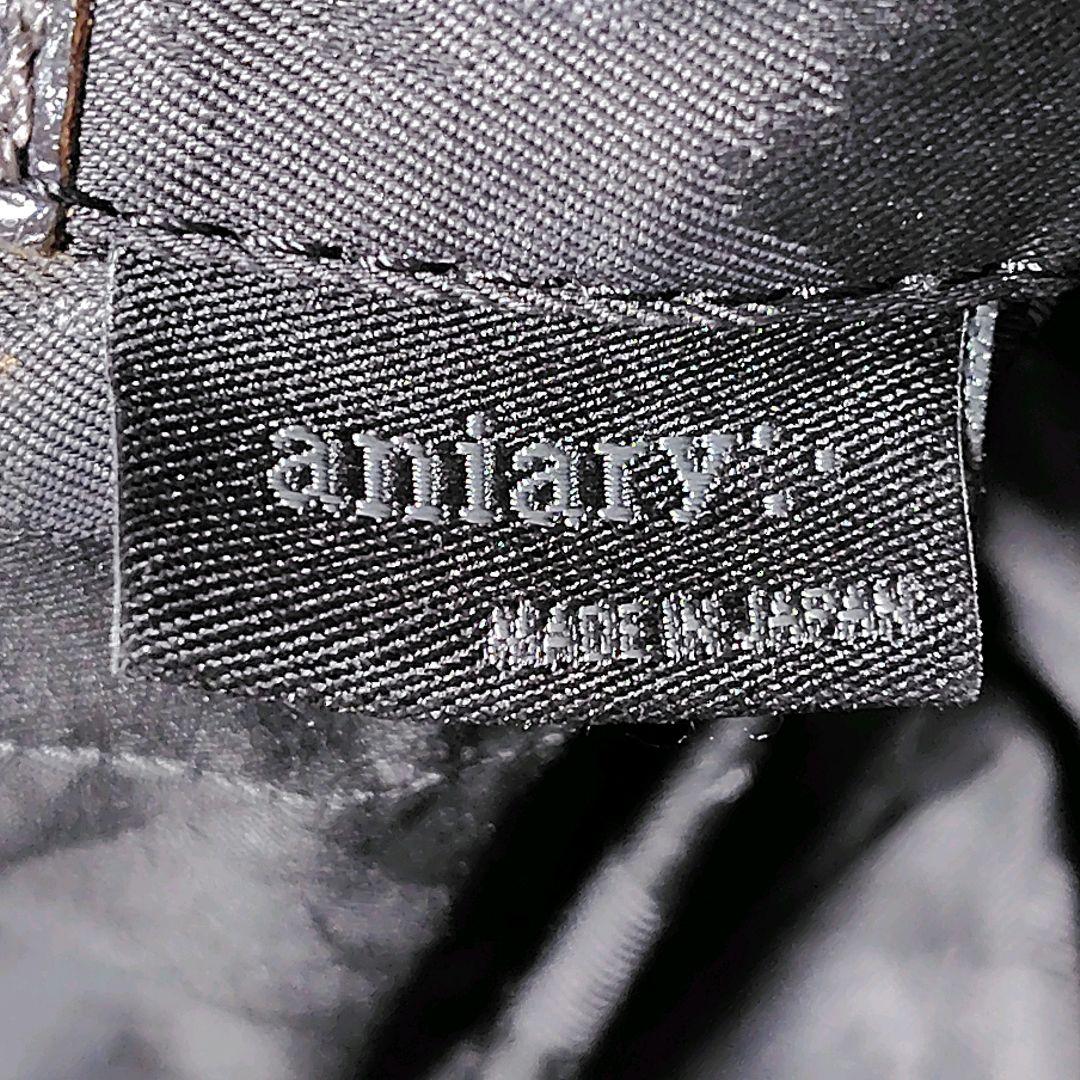 アニアリ　トートバッグ　ダークグレー　本革　肩がけ　A4可　大容量